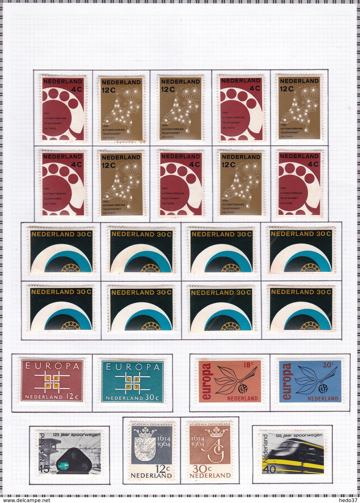 Pays Bas - Collection Vendue Page Par Page - Timbres Oblitérés / Neufs */** (avec Ou Sans Charnière) - Collections