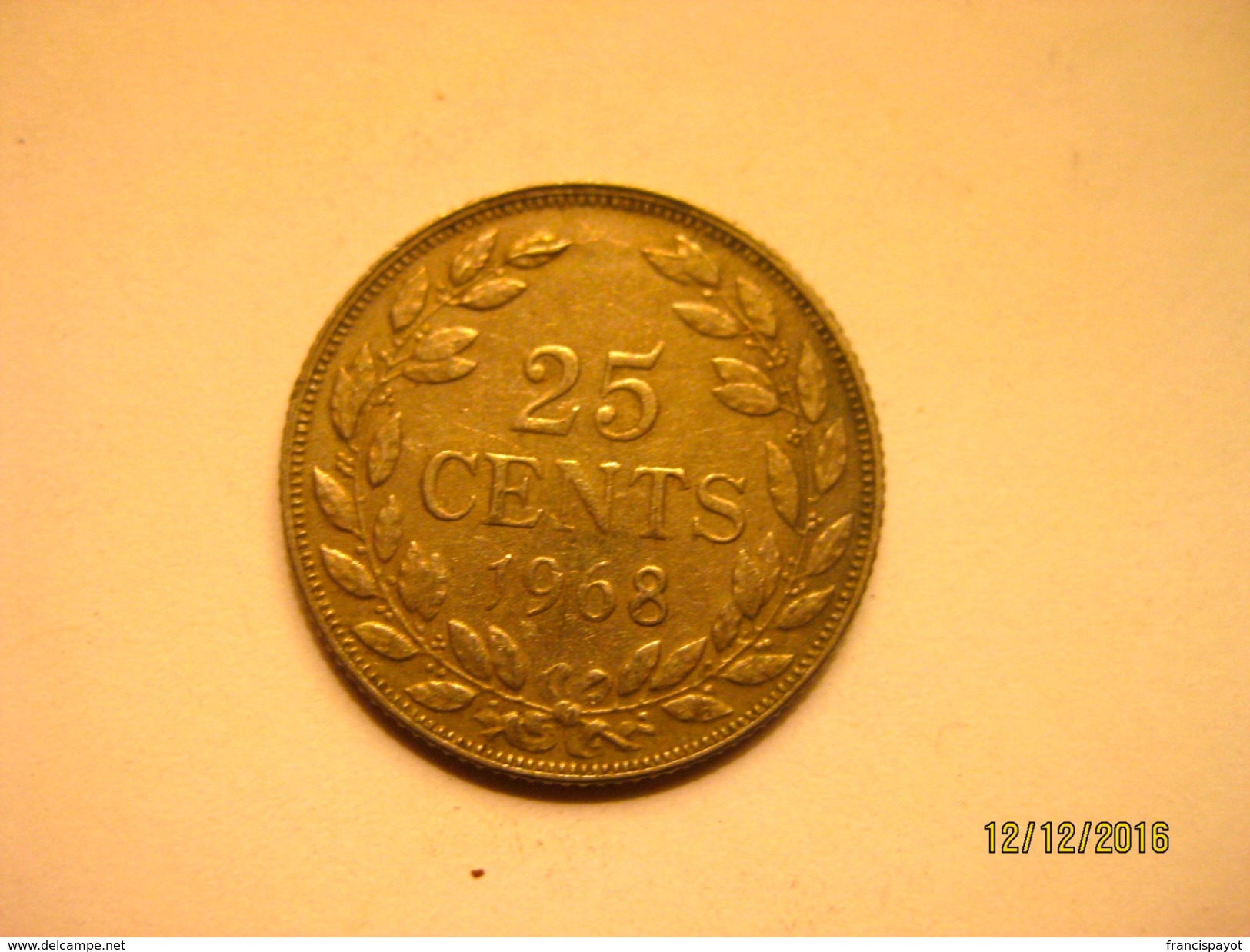 Liberia 25 Cents 1968 - Liberia