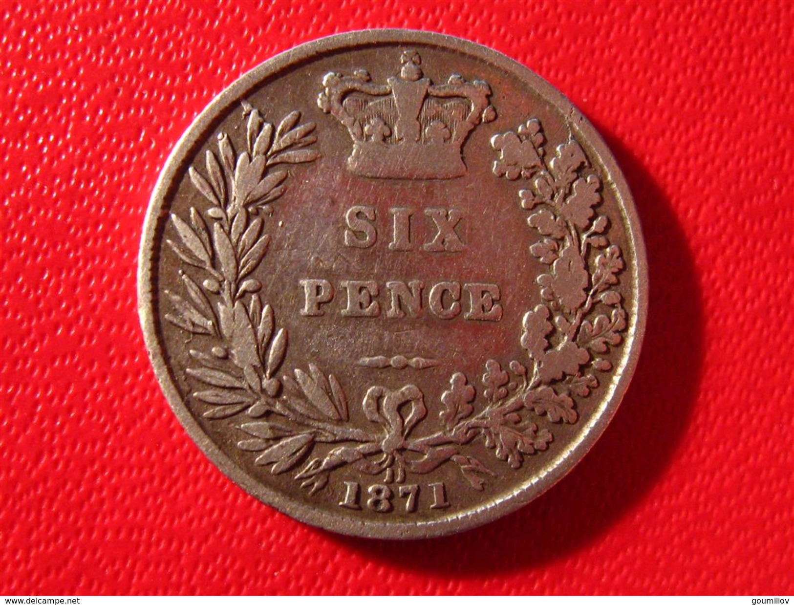 Royaume-Uni - UK - Six Pence 1871 - Die Number 11 3768 - H. 6 Pence