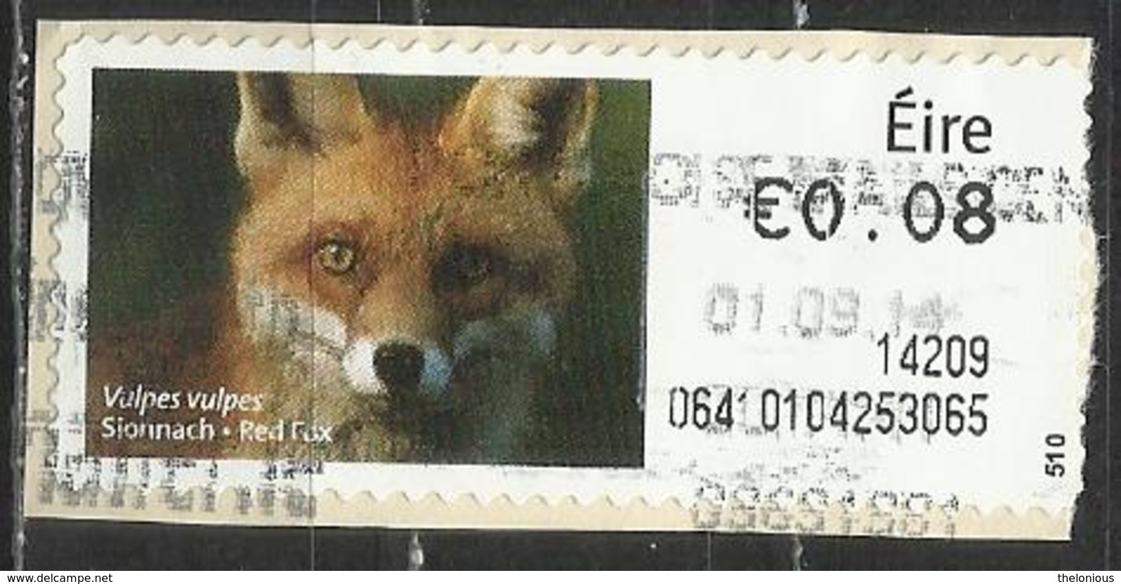 # Irlanda 2013 - Red Fox (Vulpes Vulpes) Animali (Fauna) Volpi (su Frammento) - Vignettes D'affranchissement (Frama)
