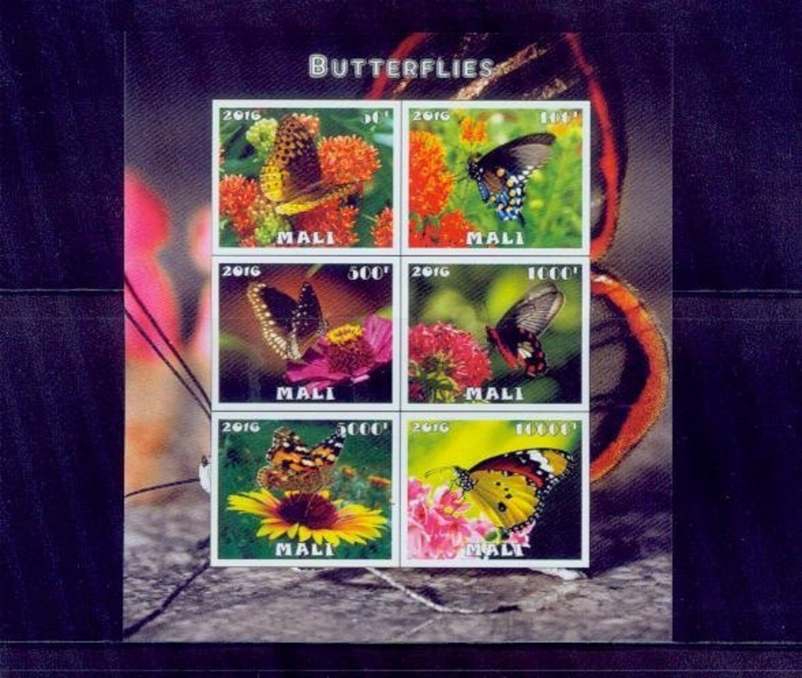 Mali / 2016 Rare Butterflies Series..... /mnh.good Condition - Vlinders