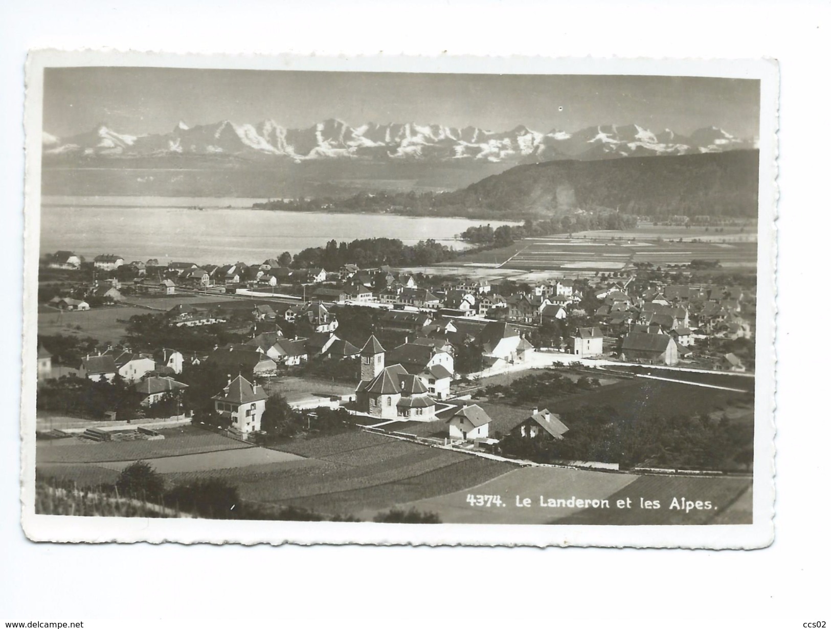 Le Landeron Et Les Alpes 1941 - Le Landeron