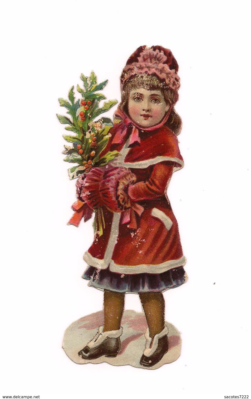 DECOUPI GAUFFRE PETITE FILLE DE NOEL - CHOCOLAT PAYRAUT - Motiv 'Weihnachten'