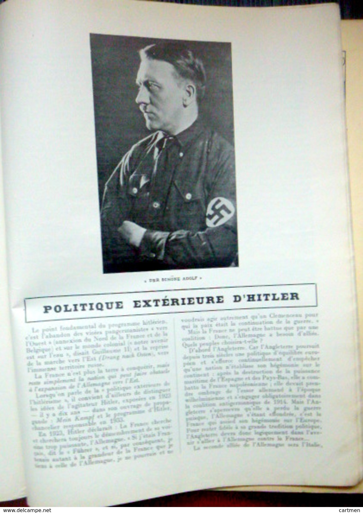 LE CRAPOUILLOT HITLER EST CE LA GUERRE? 1933  RARE  NUMERO ENTIEREMENT CONSACRE A HITLER BIEN AVANT LA GUERRE DE 39/45 - 1900 - 1949