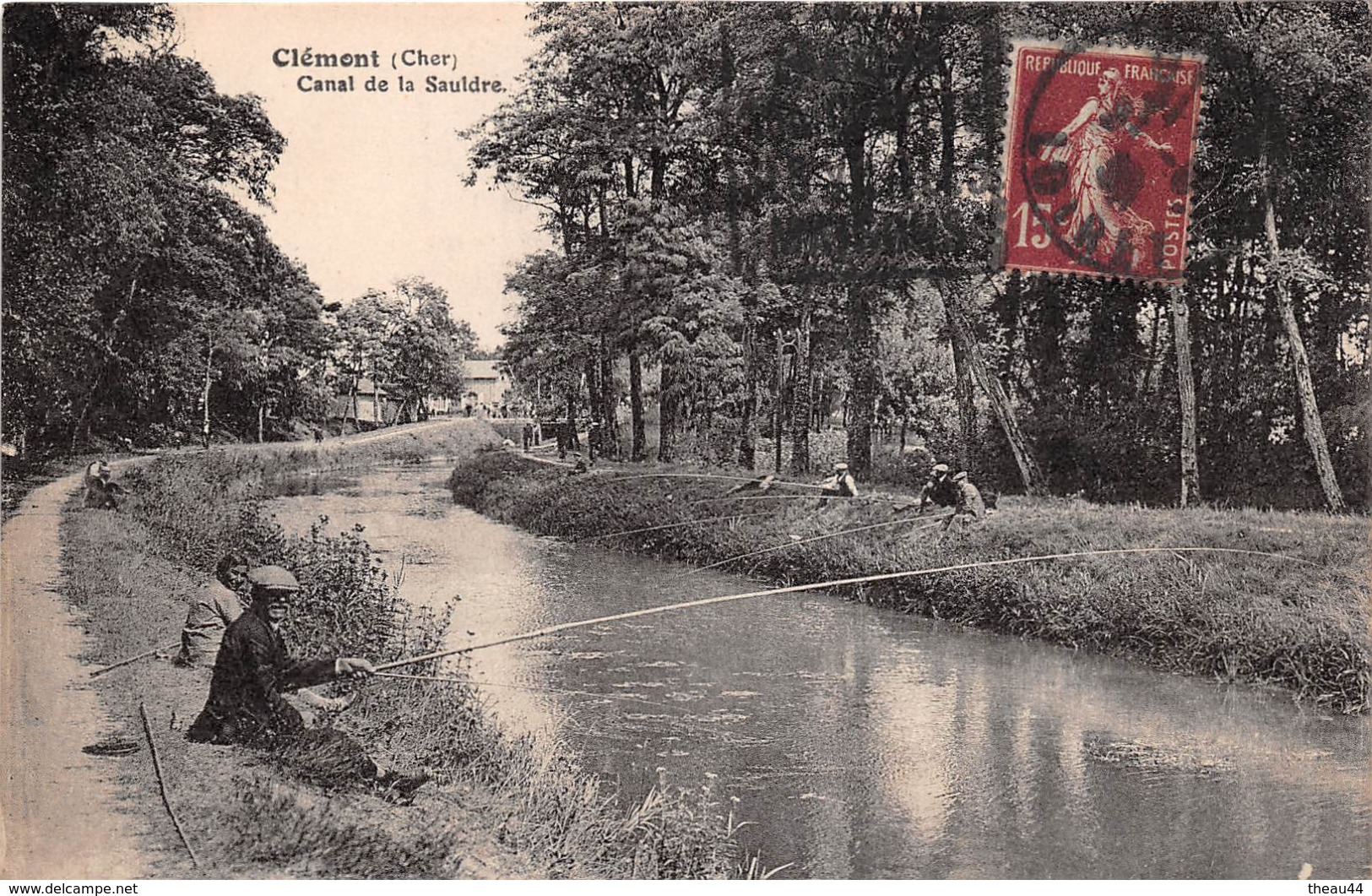 ¤¤  -   CLEMONT   -   Canal De La Sauldre  -  Pêcheur à La Ligne , Pêche       -  ¤¤ - Clémont