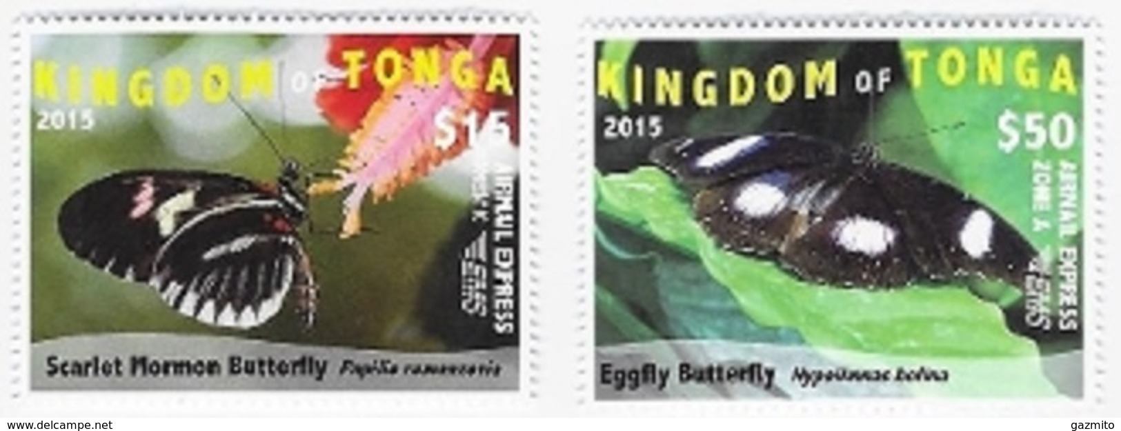 Tonga 2015, Butterfly I, 2val - Tonga (1970-...)