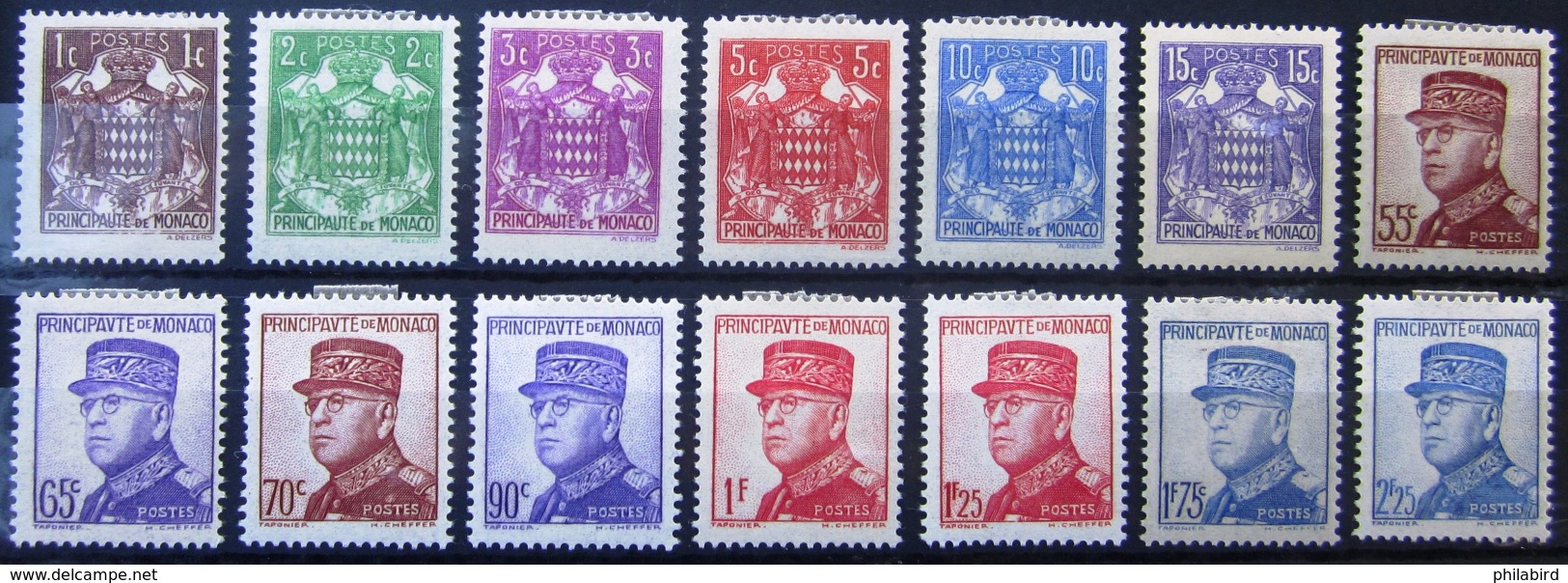 MONACO                N° 154/166            NEUF* - Unused Stamps