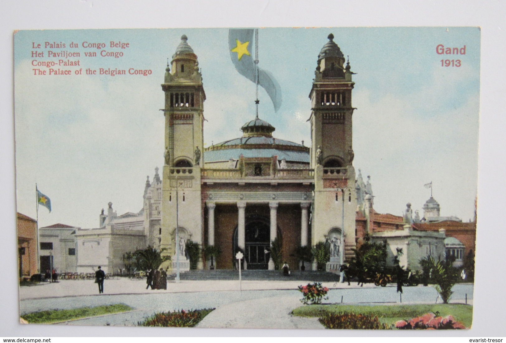 Cpa/pk 1913 Gent Gand Het Paviljoen Van Congo - Wereldtentoonstelling - Kleur - Gent