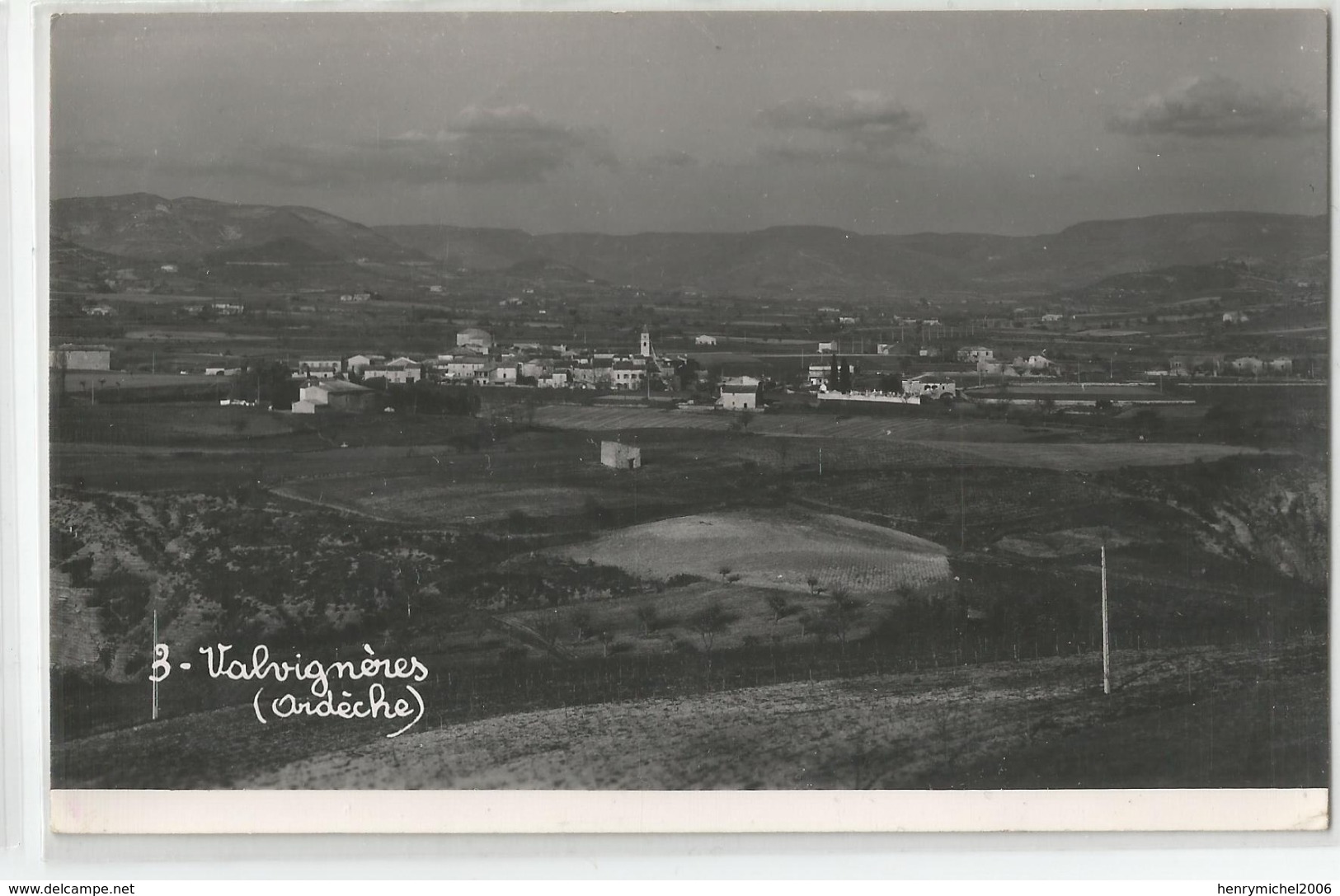 07 - Ardèche - Valvignères Carte Photo 1955 - Other & Unclassified