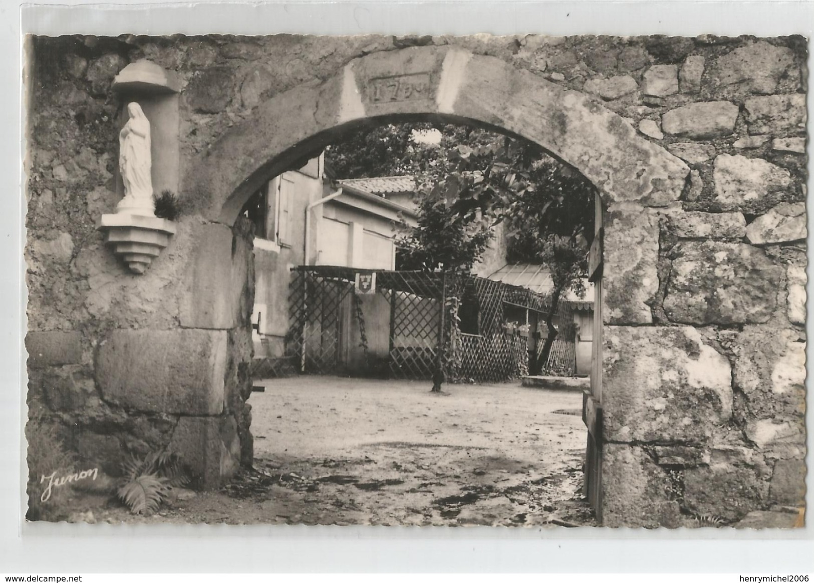 07 - Ardèche - Lyas Entrée De La Colonie Statue De La Vierge Protectrice 1957 - Other & Unclassified