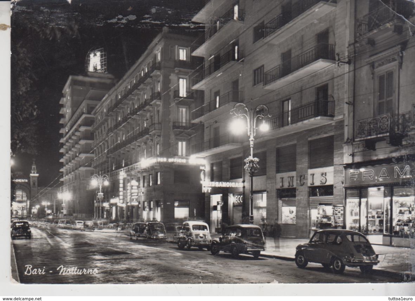 Bari Notturno Night Car Auto Voitures Pubblicità Motta Incis - Bari