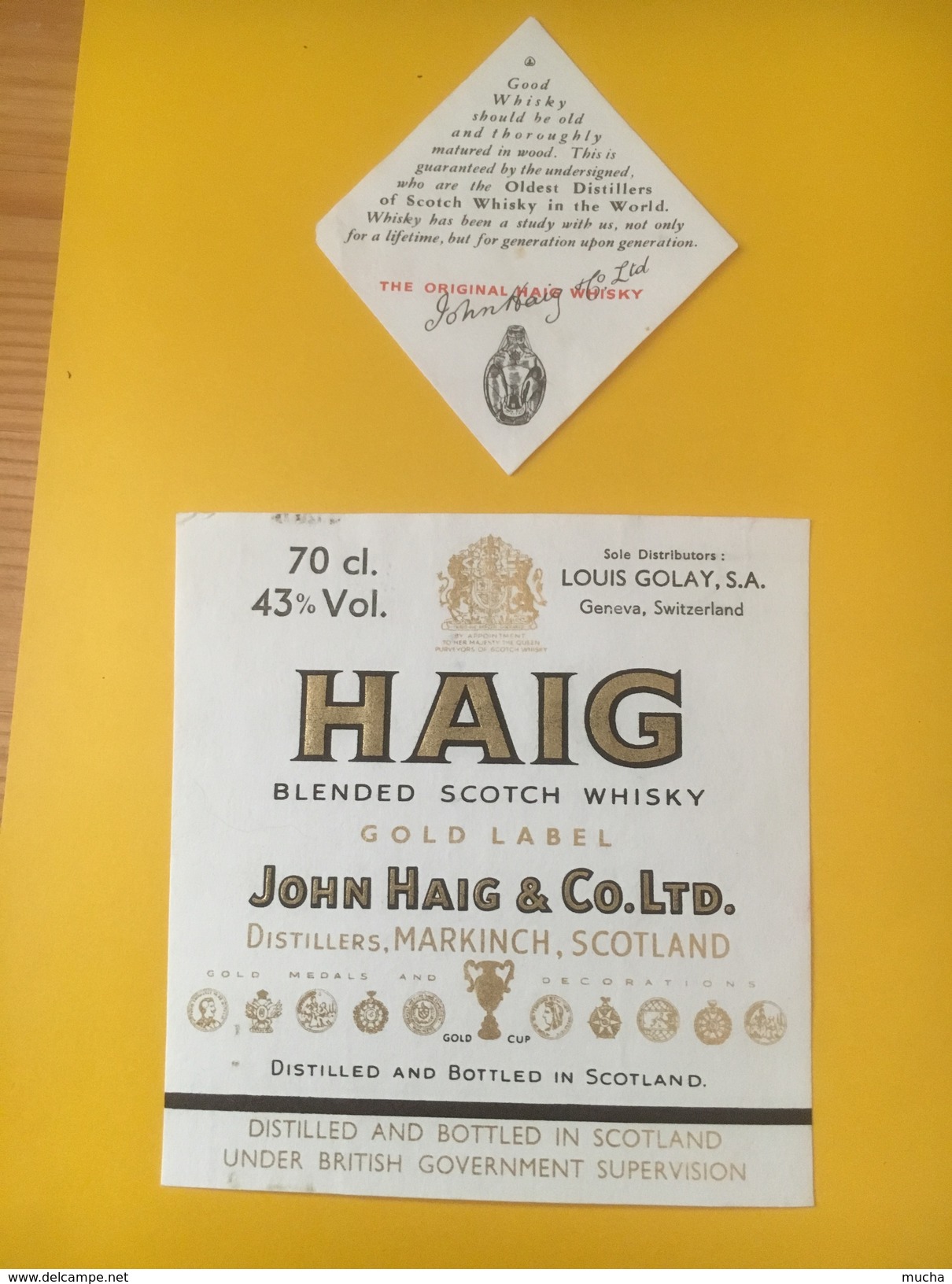 2776 - Haig Gold Label Distribution Pour La Suisse Louis Golay Genève - Whisky