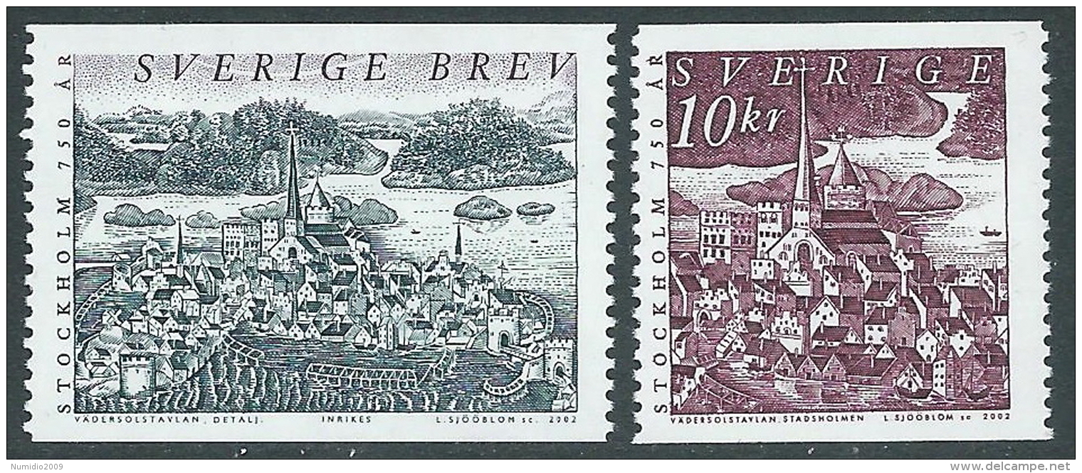 2002 SVEZIA STOCCOLMA MNH ** - P31-6 - Neufs