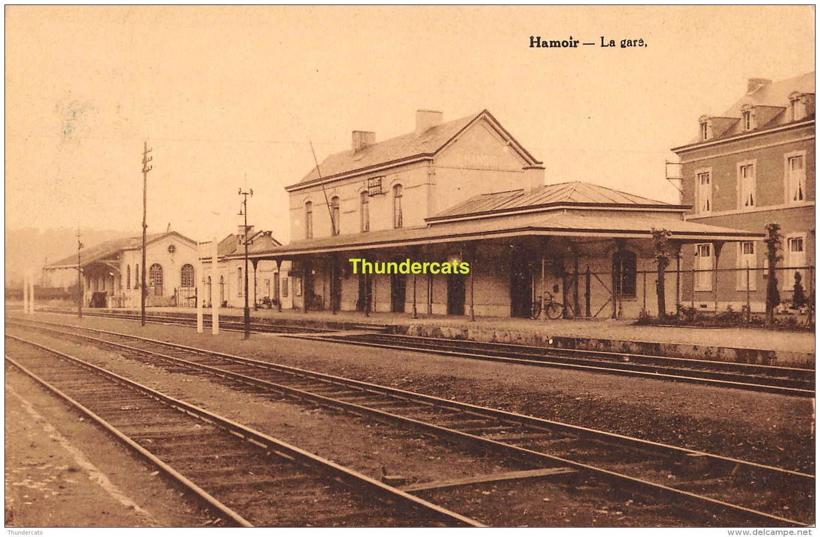 CPA  HAMOIR LA GARE  ( CHEMIN DE FER STATIE STATION GARE TRAIN ) - Hamoir