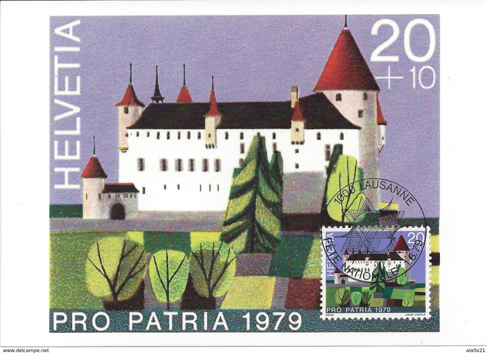 SUISSE - CARTE MAXIMUM - Yvert N° 1086 - PRO PATRIA - CHATEAU D'ORON - Cartes-Maximum (CM)