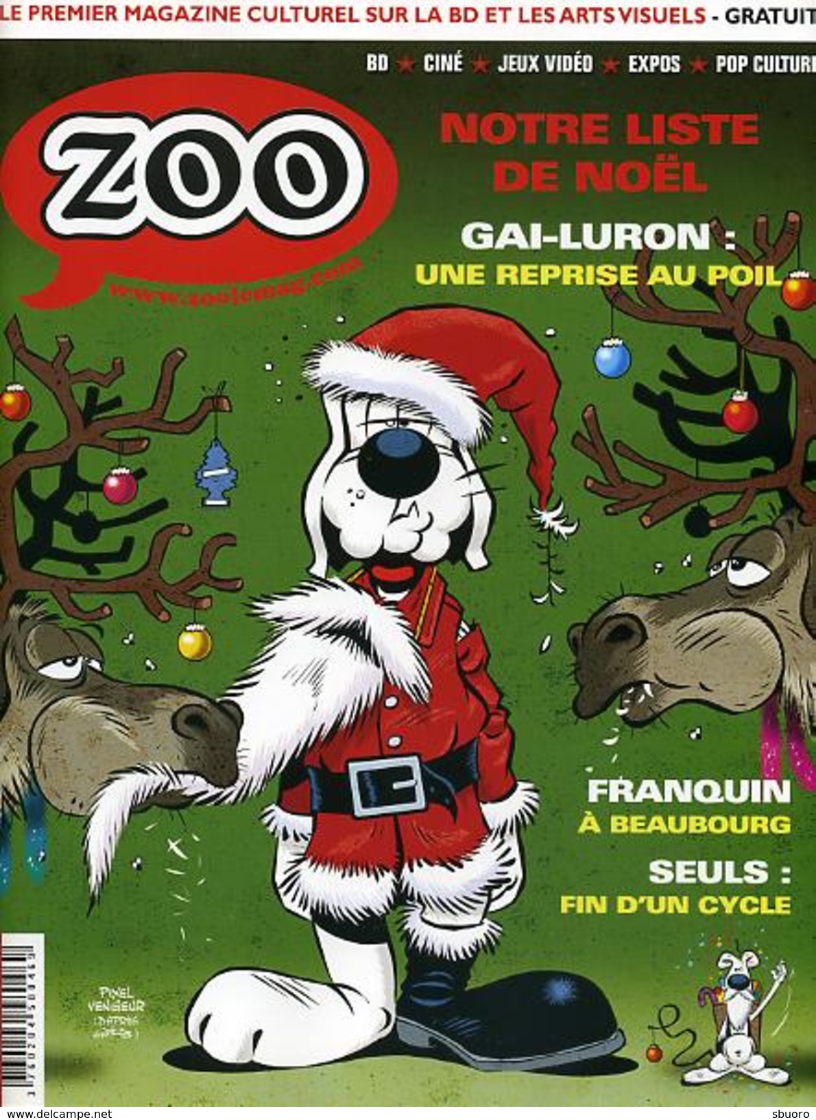 Zoo Magazine Noël 2016 - Couverture Gai-Luron Par Pixel Vengeur D'après Marcel Gotlib - Autre Magazines