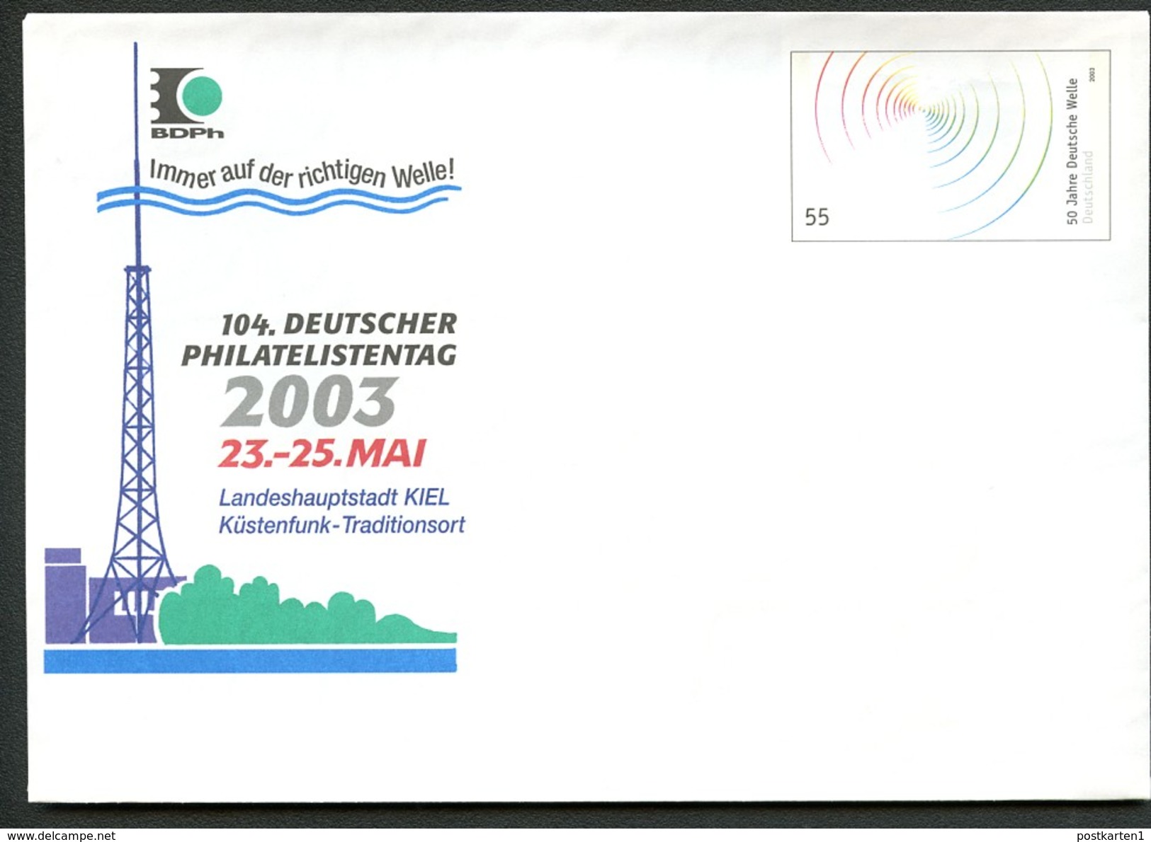 BUND USo58 Sonder-Umschlag PHILATELISTENTAG KIEL ** 2003 - Enveloppes - Neuves