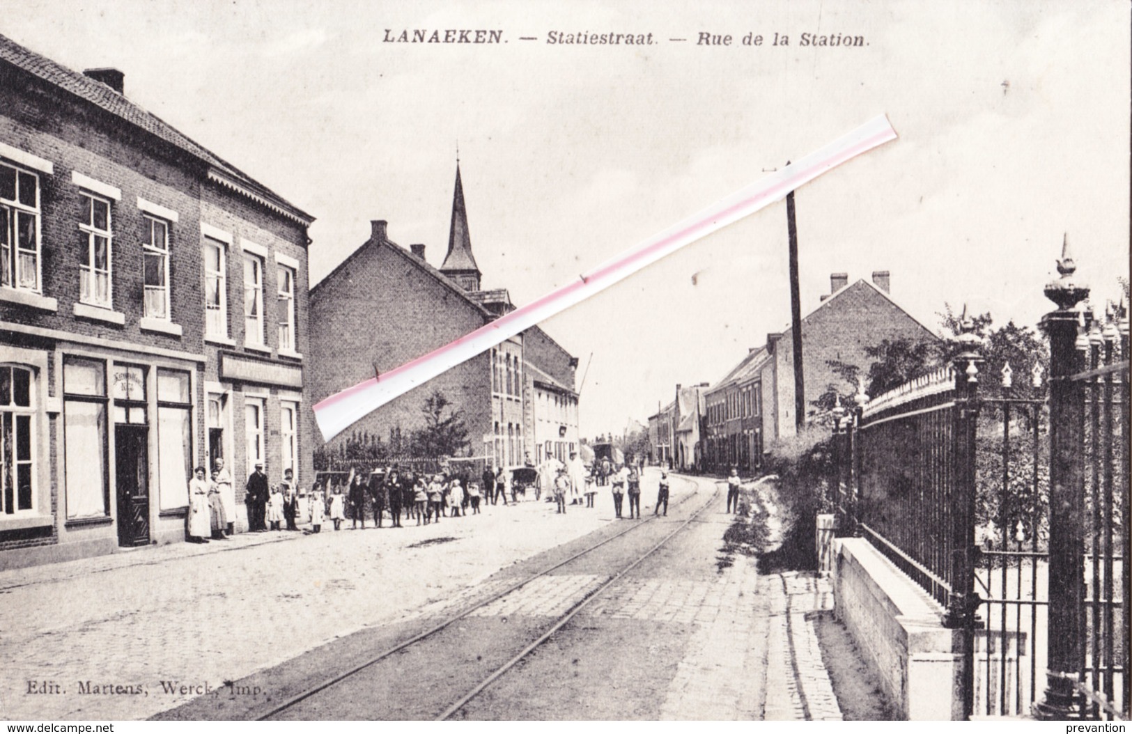 LANAEKEN - Statiestraat - Rue De La Station - Splendide Carte Très Animé - Lanaken