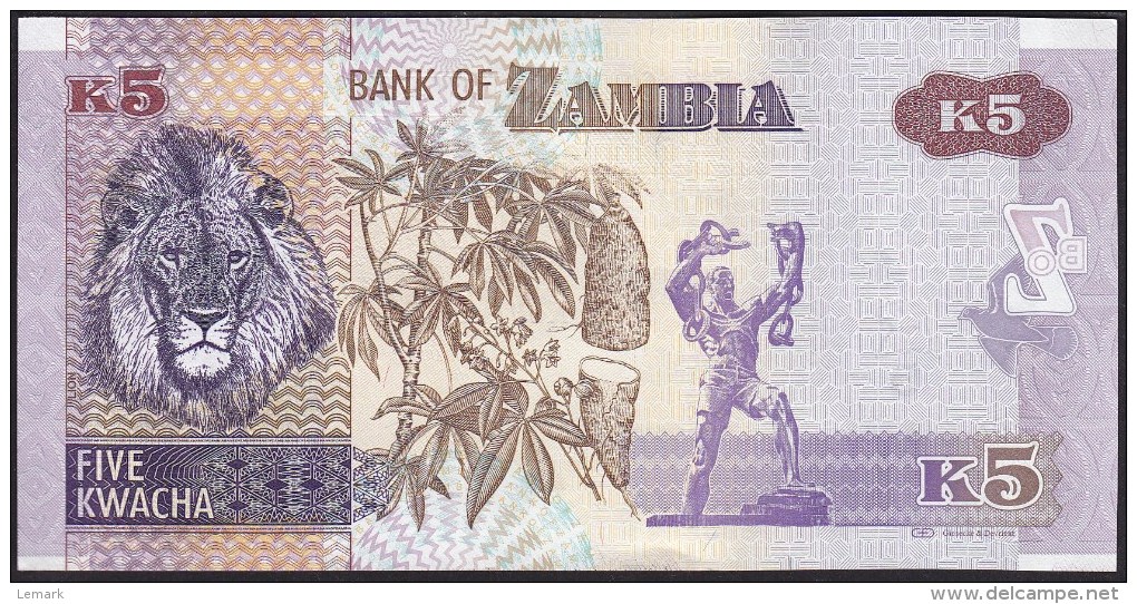 Zambia 5 Kwacha 2012 P50 UNC - Zambie