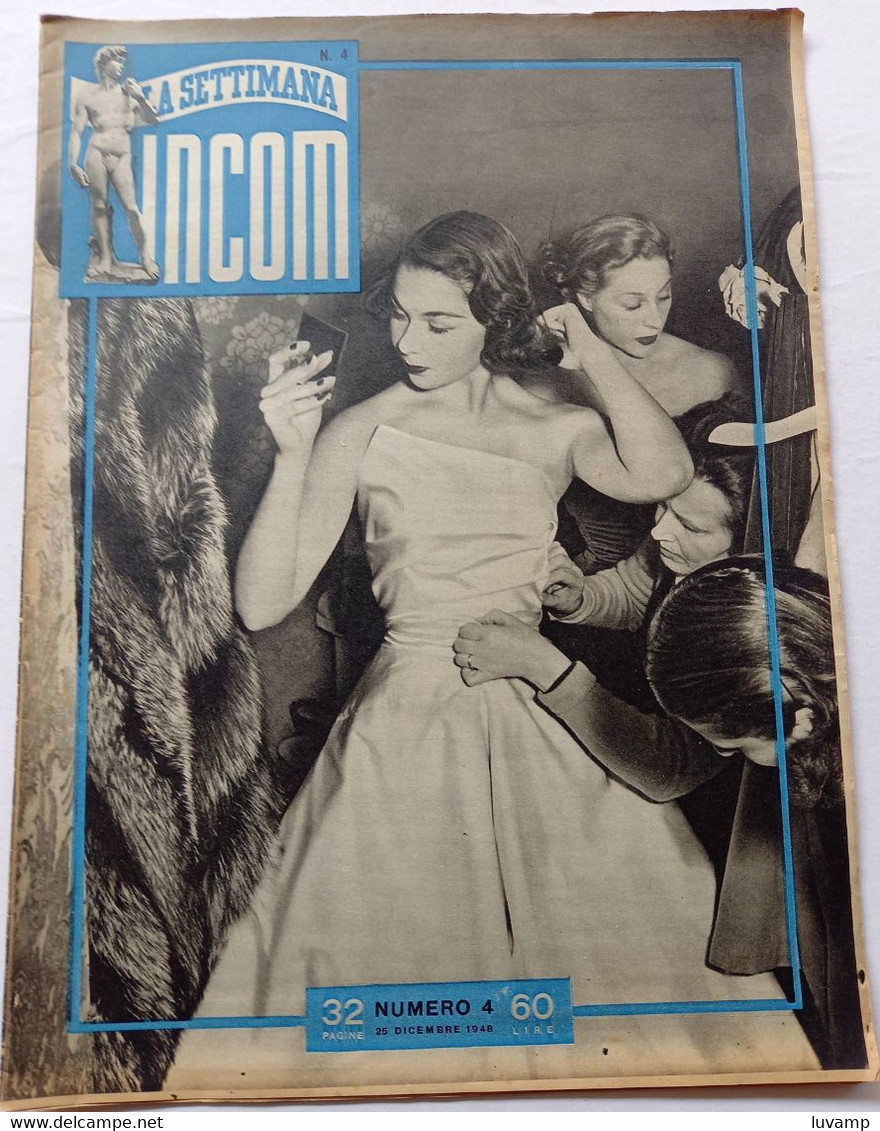 INCOM  N. 4  DEL  25   DICEMBRE 1948 -GLORIA O' CONNOR  ( CART 52.) - Prime Edizioni