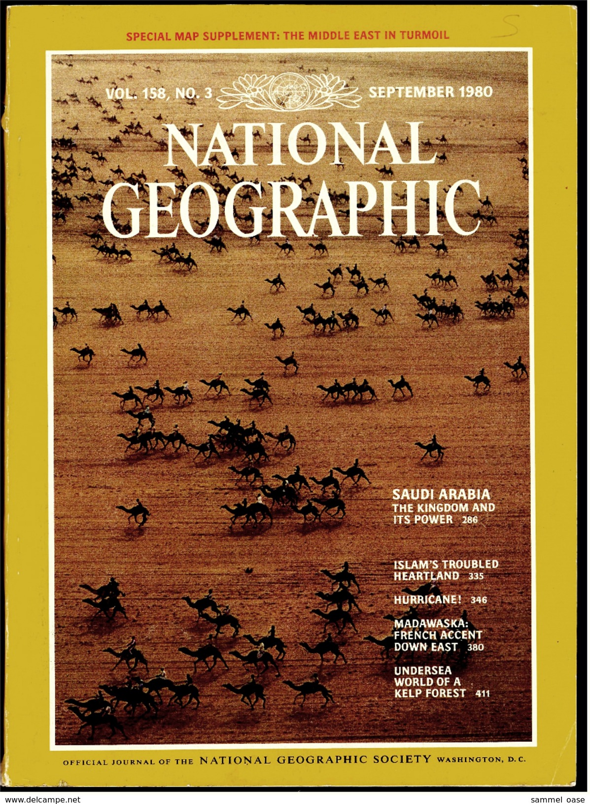 National Geographic  -  Vol. 158  Nr. 3 / 1980  -  Saudi Arabia  -  Hurricane  -  Madawaska  -  Englische Ausgabe - Sonstige & Ohne Zuordnung