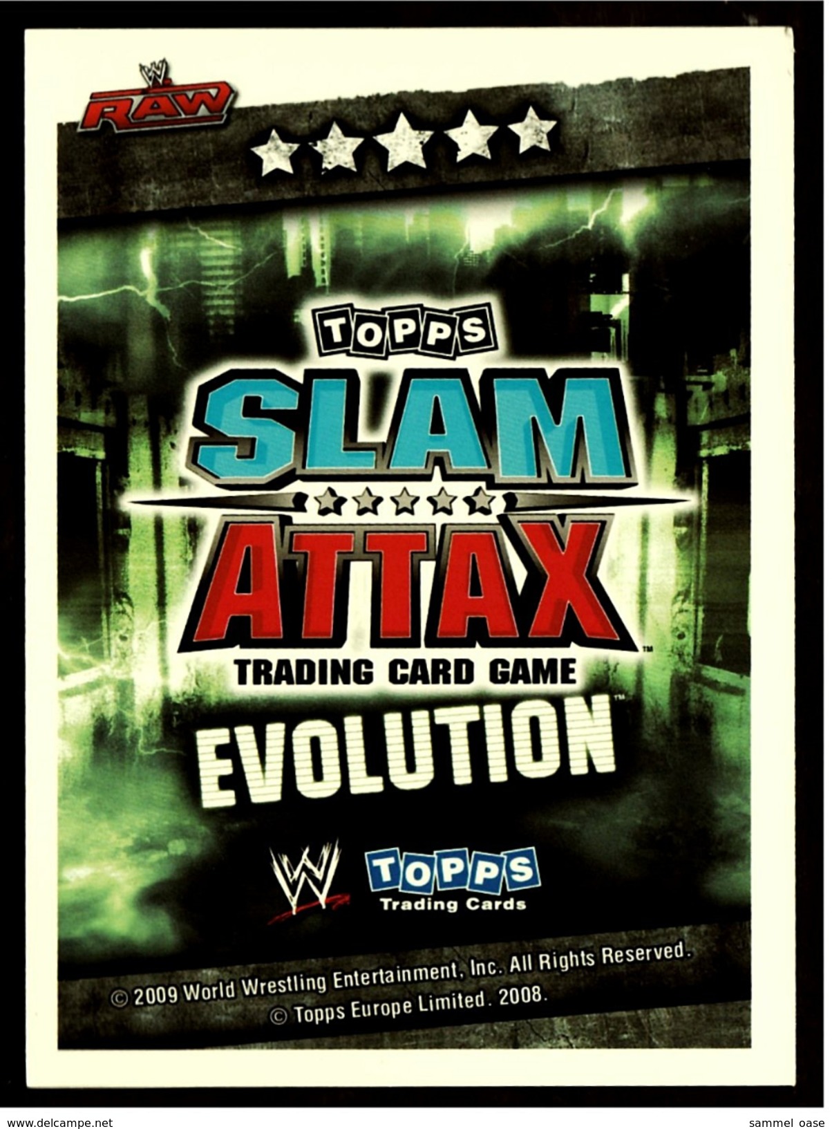 8 X Sammel-Karte / Trading Cards  -  WWE Wrestling  -  Slam Attax Evolution  -  Von Ca. 2008 / 2010   (6) - Sonstige & Ohne Zuordnung