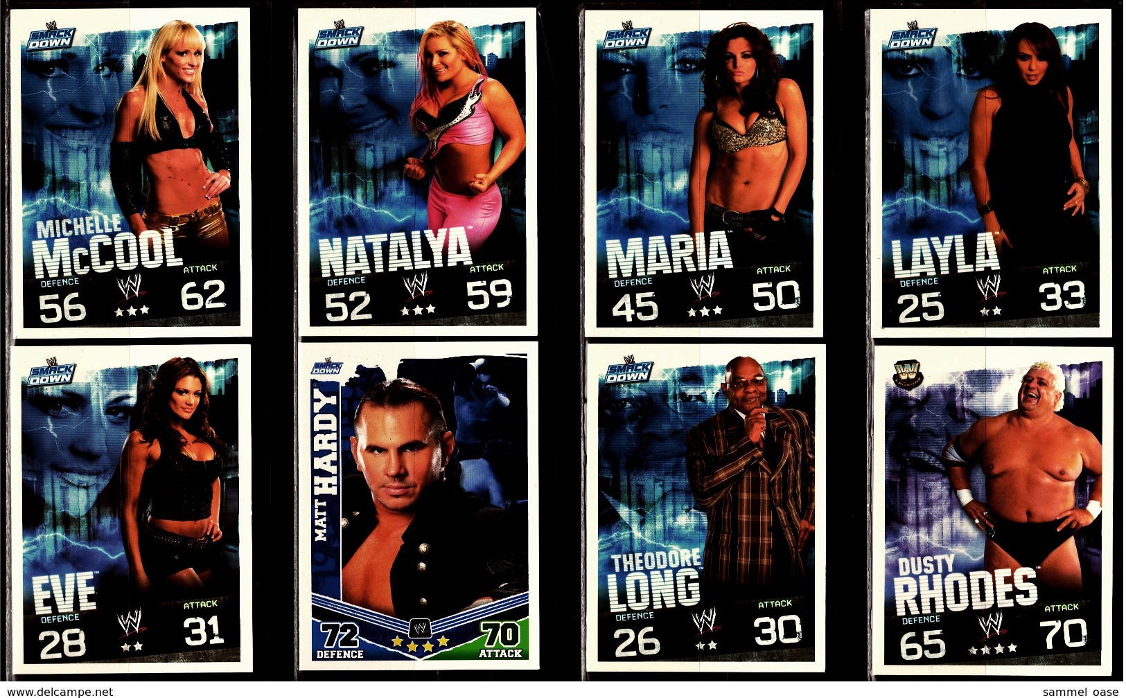 8 X Sammel-Karte / Trading Cards  -  WWE Wrestling  -  Slam Attax Evolution  -  Von Ca. 2008 / 2010   (7) - Sonstige & Ohne Zuordnung