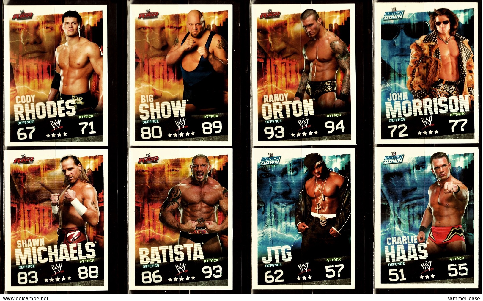 8 X Sammel-Karte / Trading Cards  -  WWE Wrestling  -  Slam Attax Evolution  -  Von Ca. 2008 / 2010    (1) - Sonstige & Ohne Zuordnung