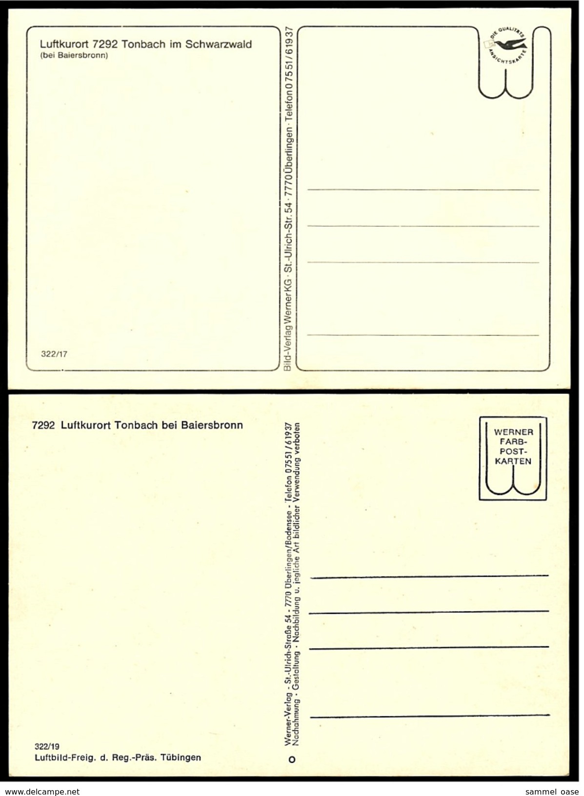 2 X Tonbach  / Schwarzwald  -  Detail + Luftbild  -  Ansichtskarte  Ca. 1975   (6234) - Baiersbronn