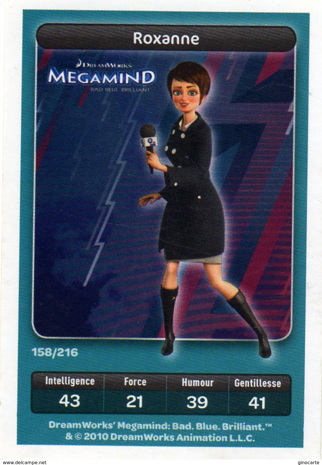 Carte Trading Card Disney Dreamworks Carrefour Megamind Roxanne - Disney
