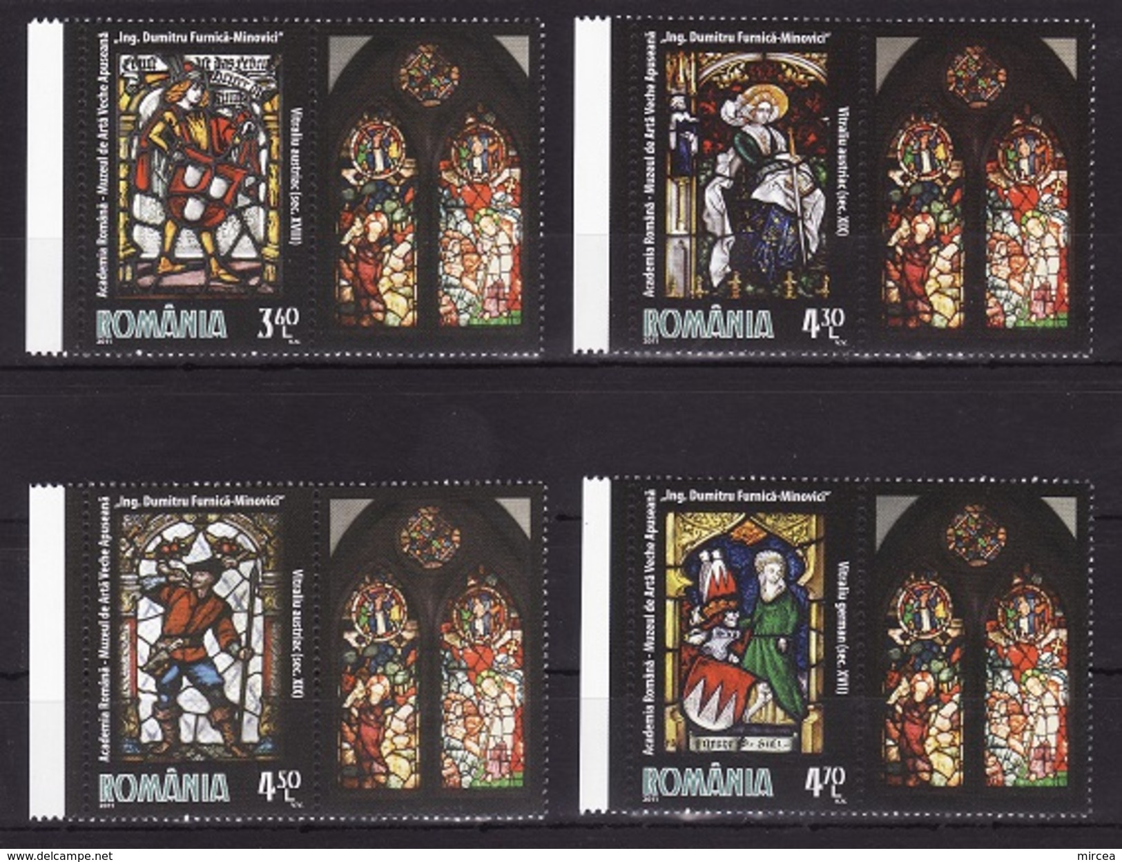Roumanie 2011 -  4v.avec Vignettes,neufs**(d) - Unused Stamps