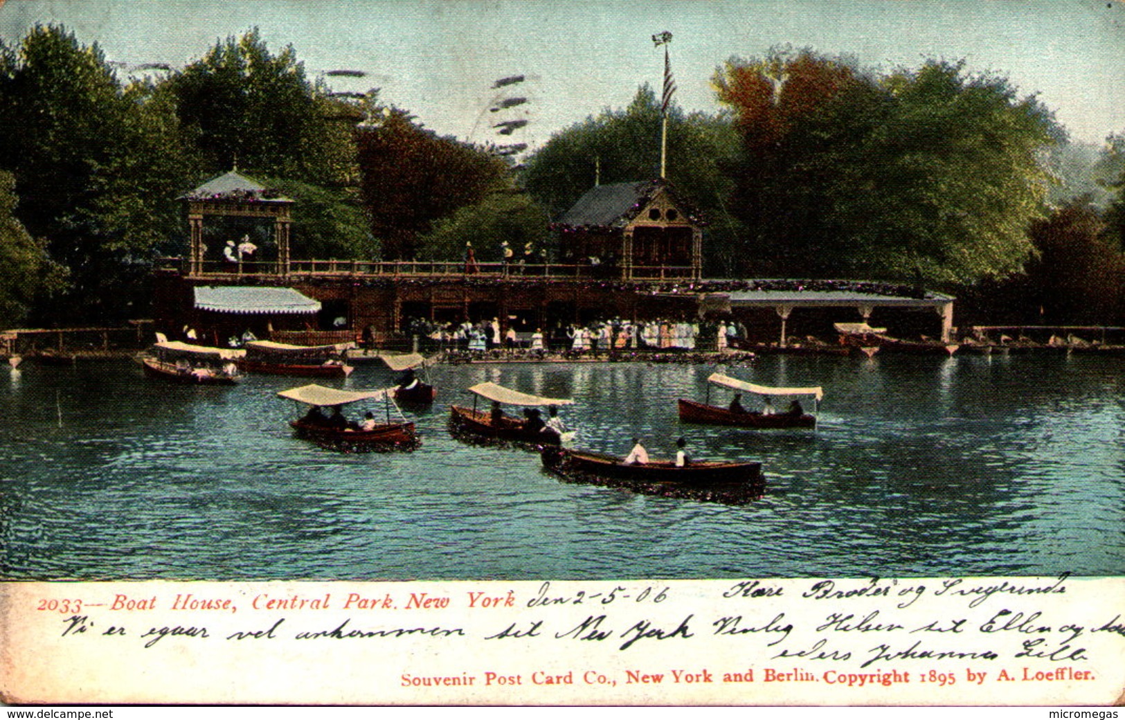 Boat House, Central Park, New York - Carte Avec Strass - Central Park