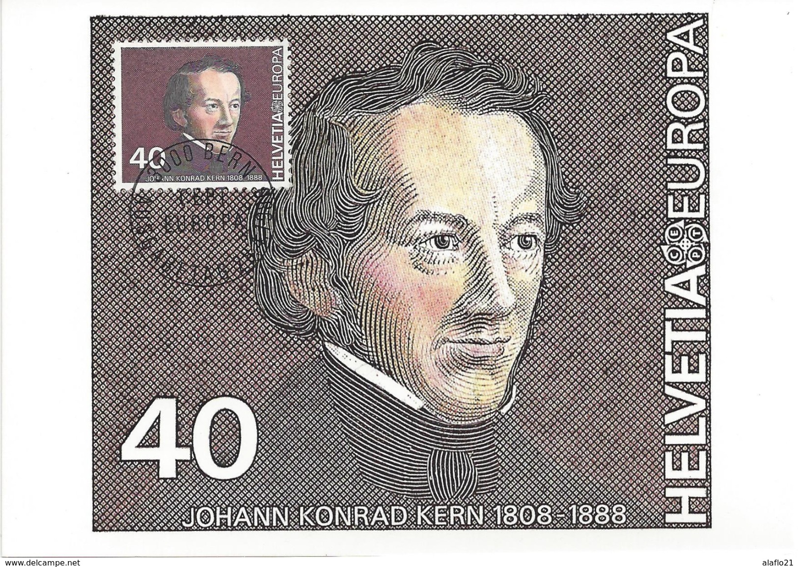 SUISSE - CARTE MAXIMUM - Yvert N° 1104 - JOHANN KONRAD KERN - Maximumkaarten