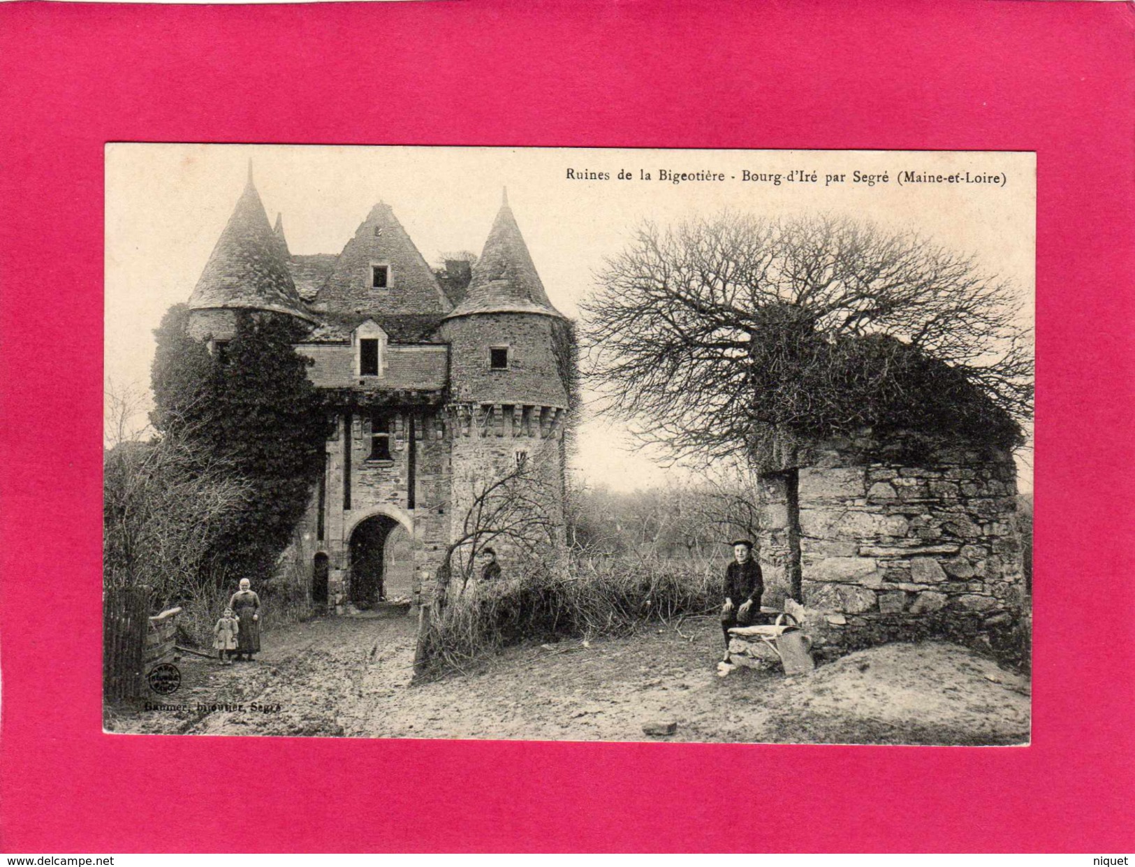 49 MAINE ET LOIRE, BOURG-D'IRE, Château De La Bigeotière, Animée, (Gaumer) - Autres & Non Classés