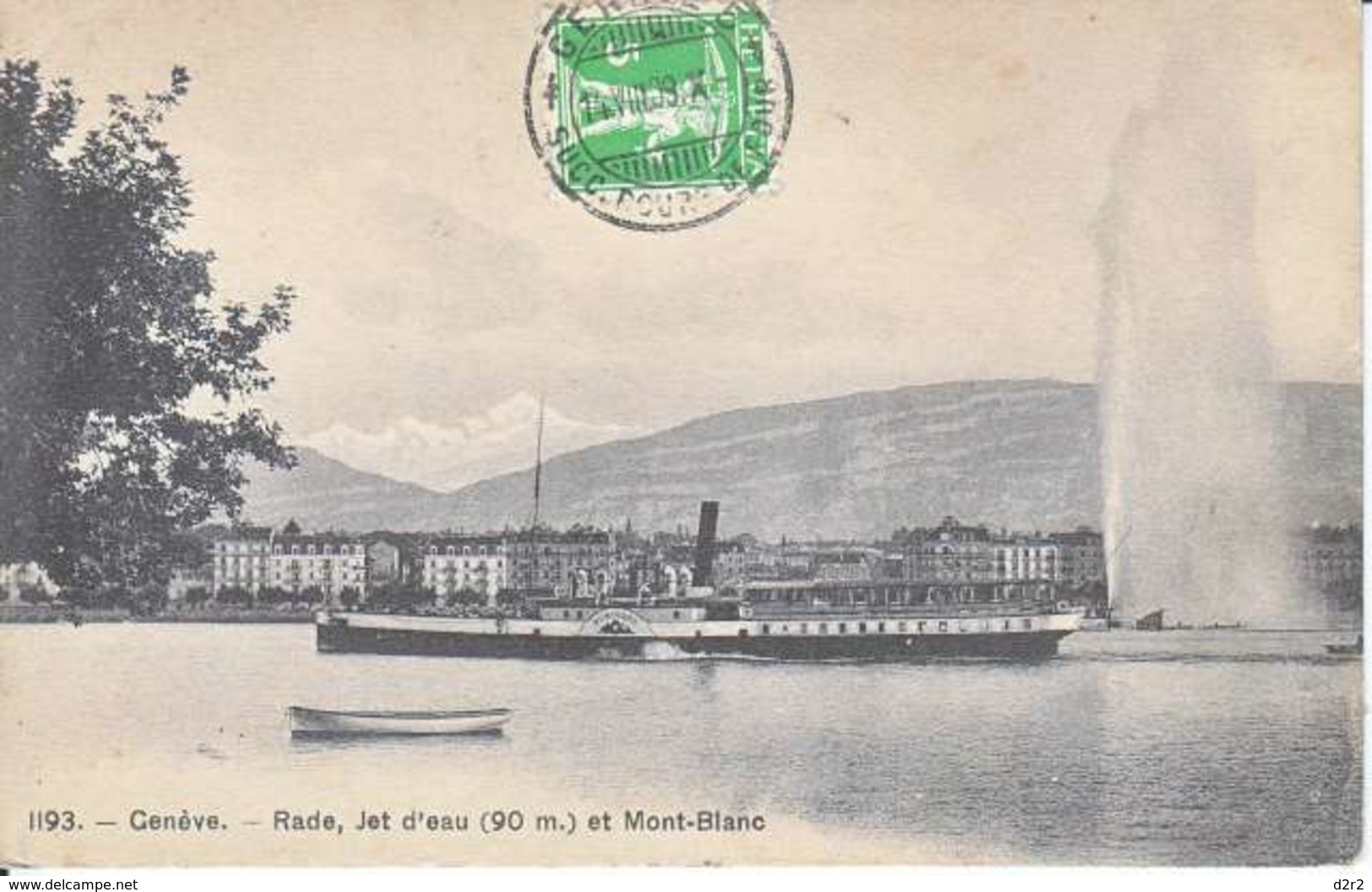 VAPEUR(S) SUR LE LAC LEMAN - LE BONIVARD A GENEVE - 14.08.1909 - Other & Unclassified