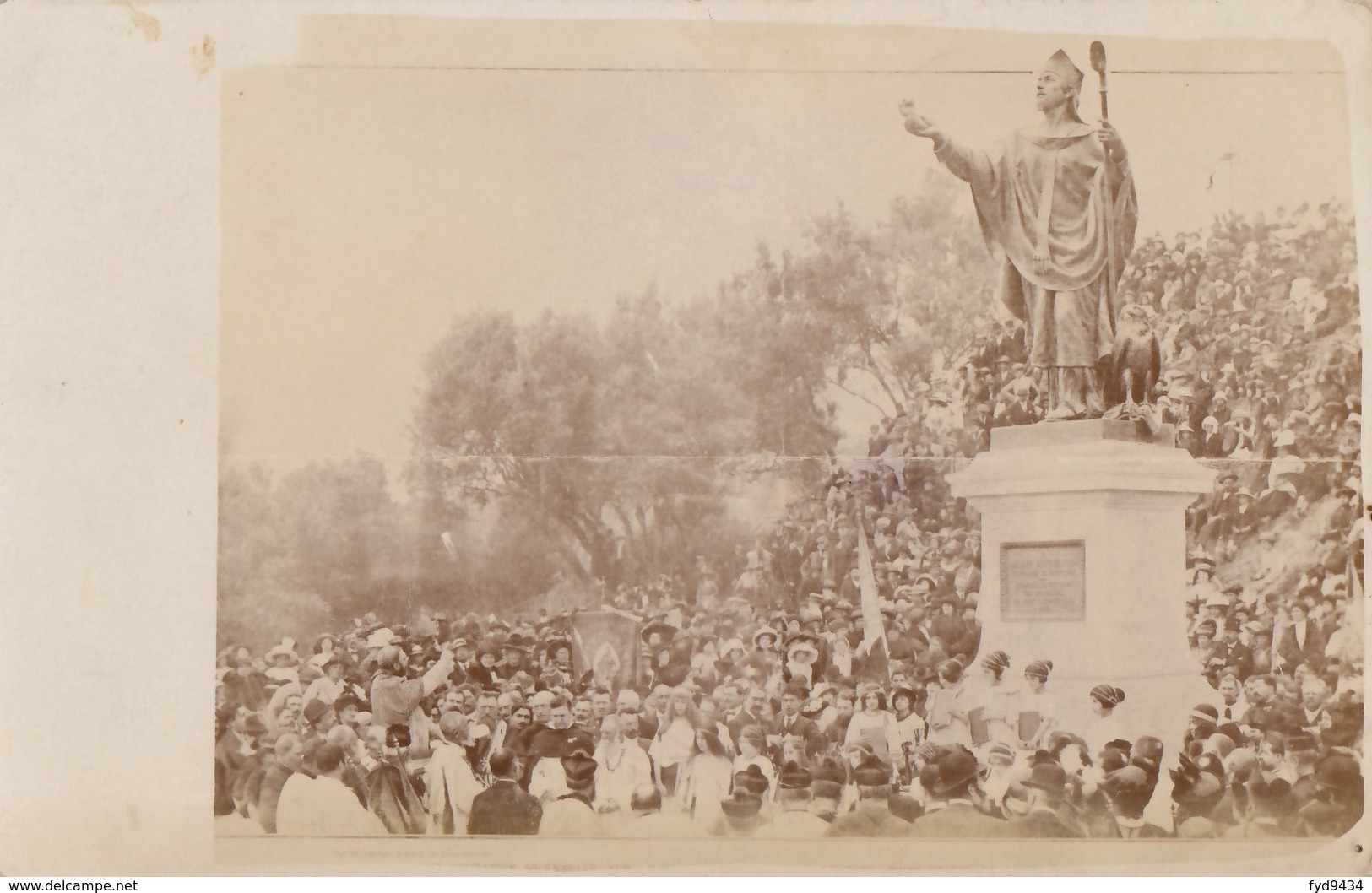 CPA - Hippone - Statue De St Augustin - CARTE PHOTO - Other & Unclassified