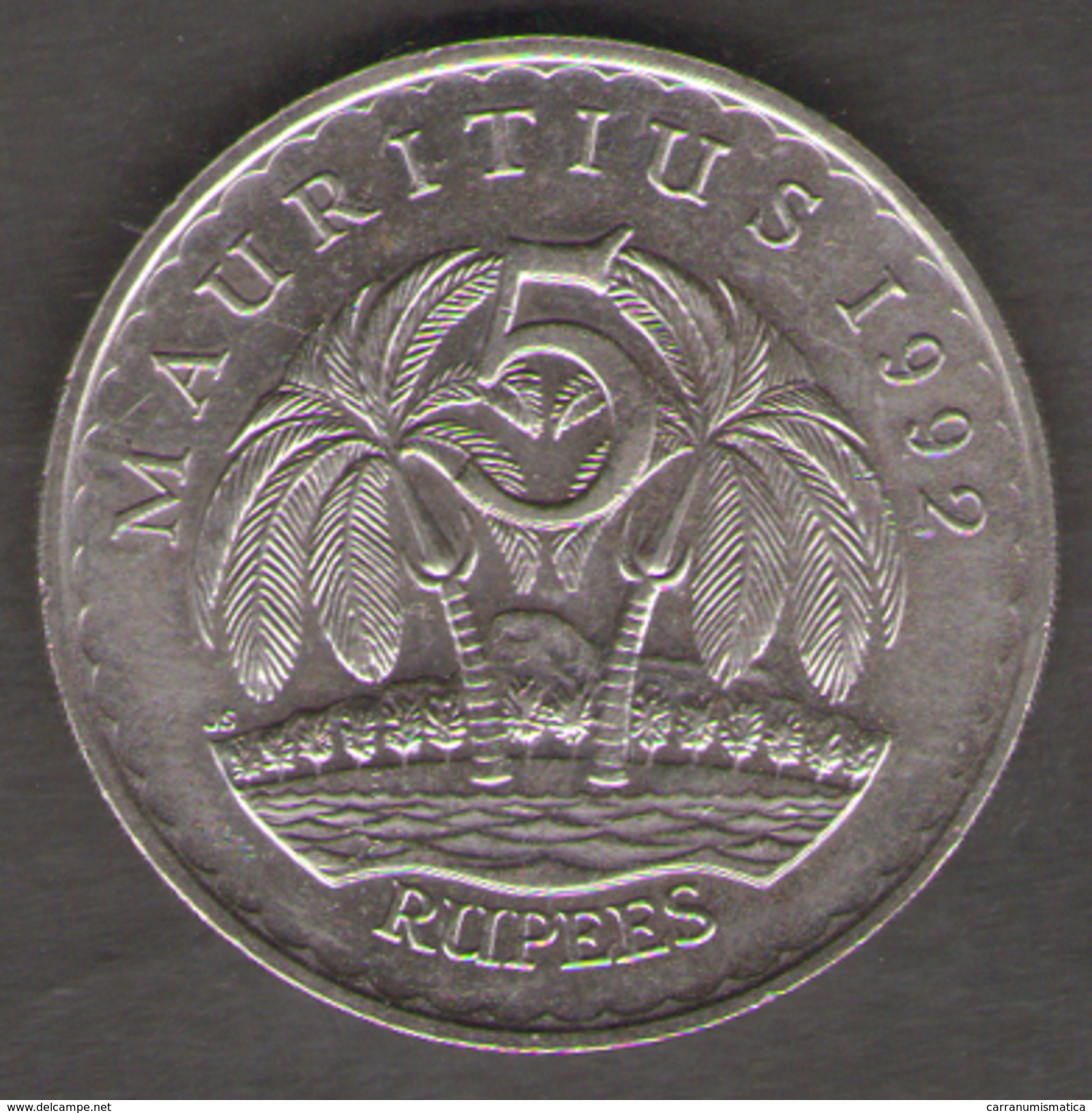 MAURITIUS 5 RUPEES 1992 - Maurice