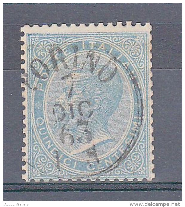 REGNO - 1863 - DE LA RUE - 15 Cent(18) - Torino 7.12 - Altri & Non Classificati