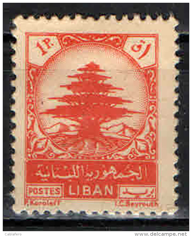 LIBANO - 1949 - CEDRO DEL LIBANO - NUOVO MH - Libano