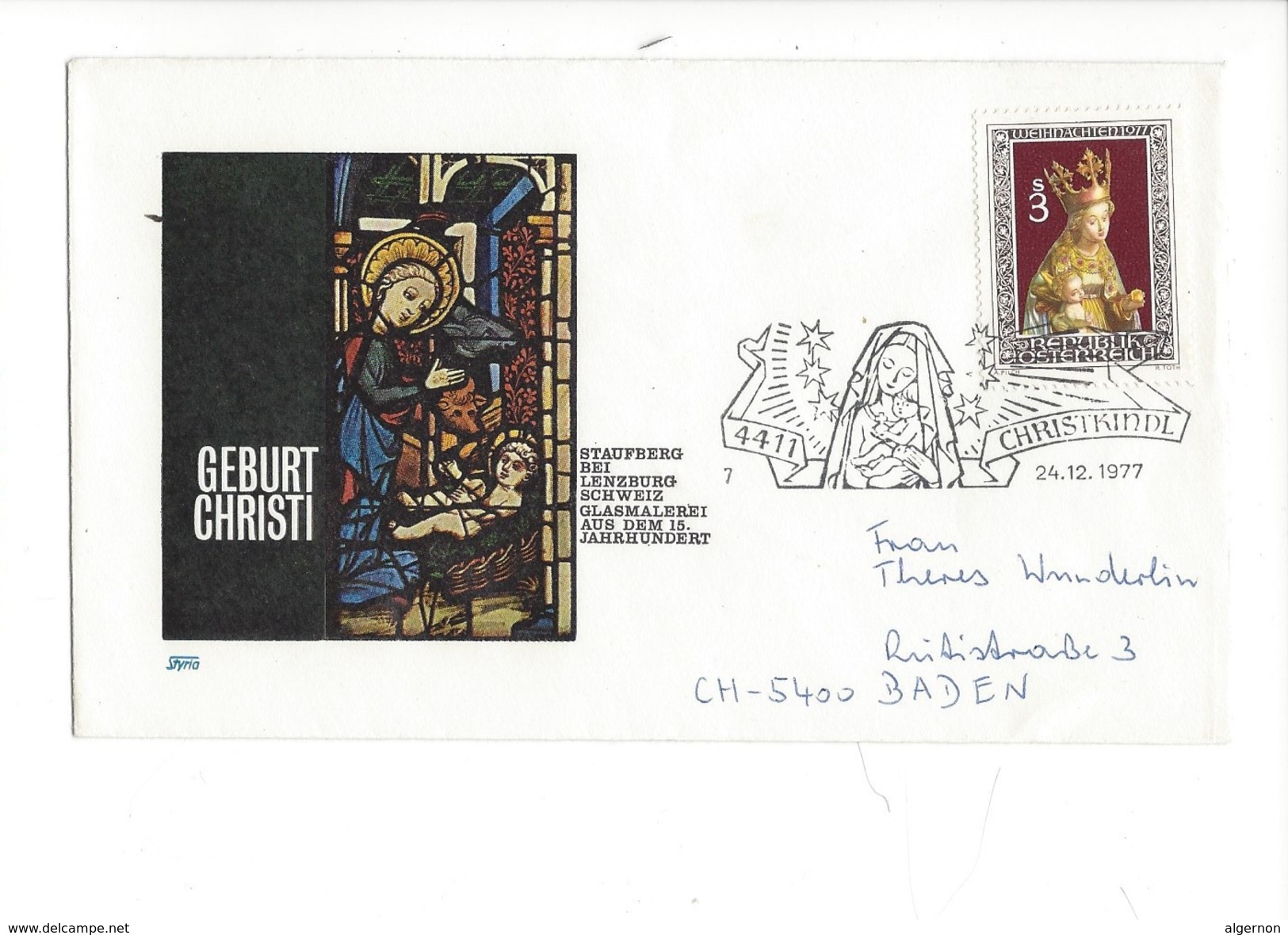 16024 - Christkindl Cover 24.12.1977 Geburtchristi - Weihnachten