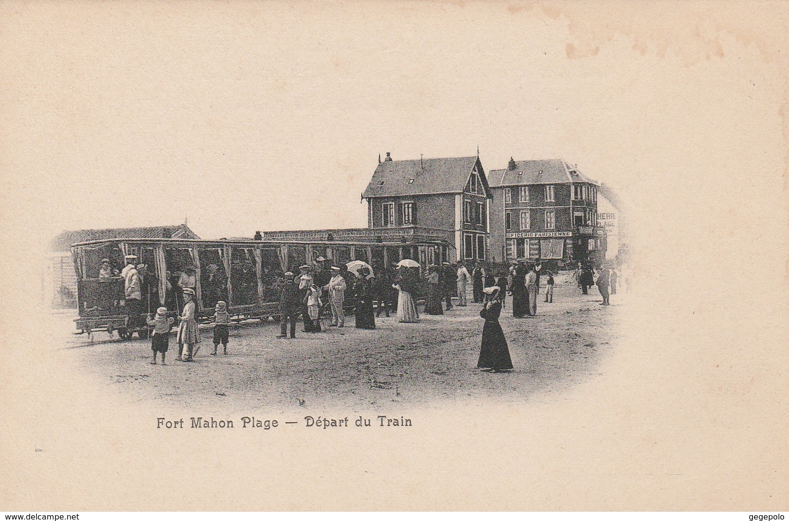 FORT MAHON PLAGE - Départ Du Train ( Carte Précurseur ) - Fort Mahon