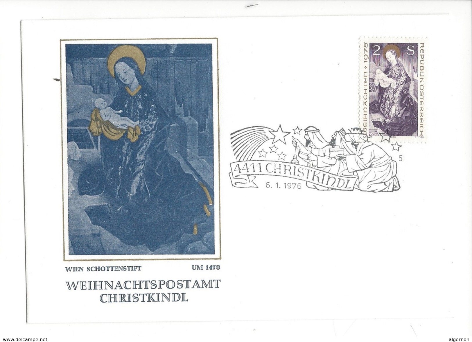 16027 - Christkindl Cover 06.01.1976 Weihnachtspostamt Christkindl - Weihnachten