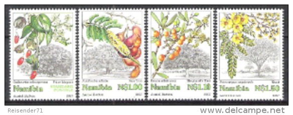 Namibia Südwestafrika SWA 1997 Pflanzen Plants Bäume Trees Wälder Savannen Früchte Blätter Blüten, Mi. 867-0 ** - Namibia (1990- ...)