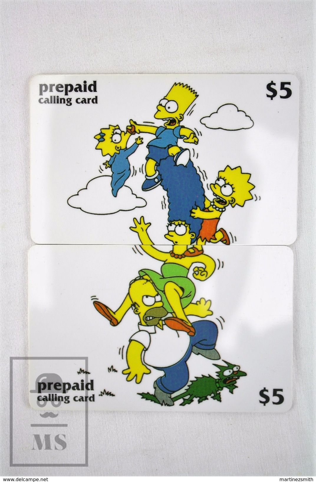 Collection Of 2 Puzzle Phone Cards The Simpsons Family - Prepaid 5$ - Cine