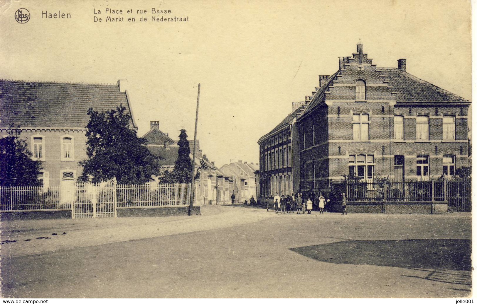 Haelen Halen De Markt En De Nederstraat 1919 - Halen