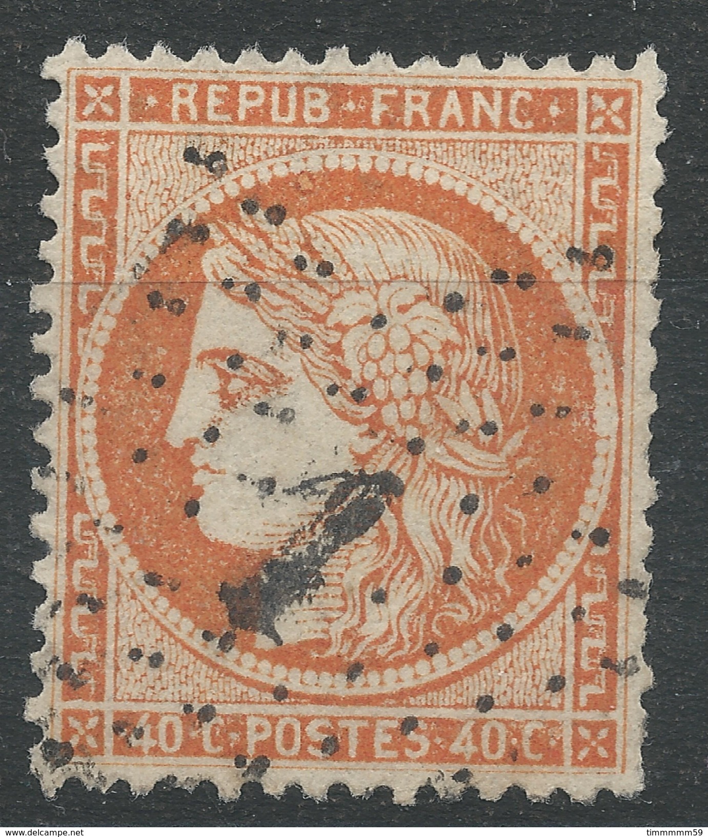 Lot N°33629   N°38, Oblit étoile Chiffrée 1 De PARIS (Pl De La Bourse) - 1870 Siege Of Paris