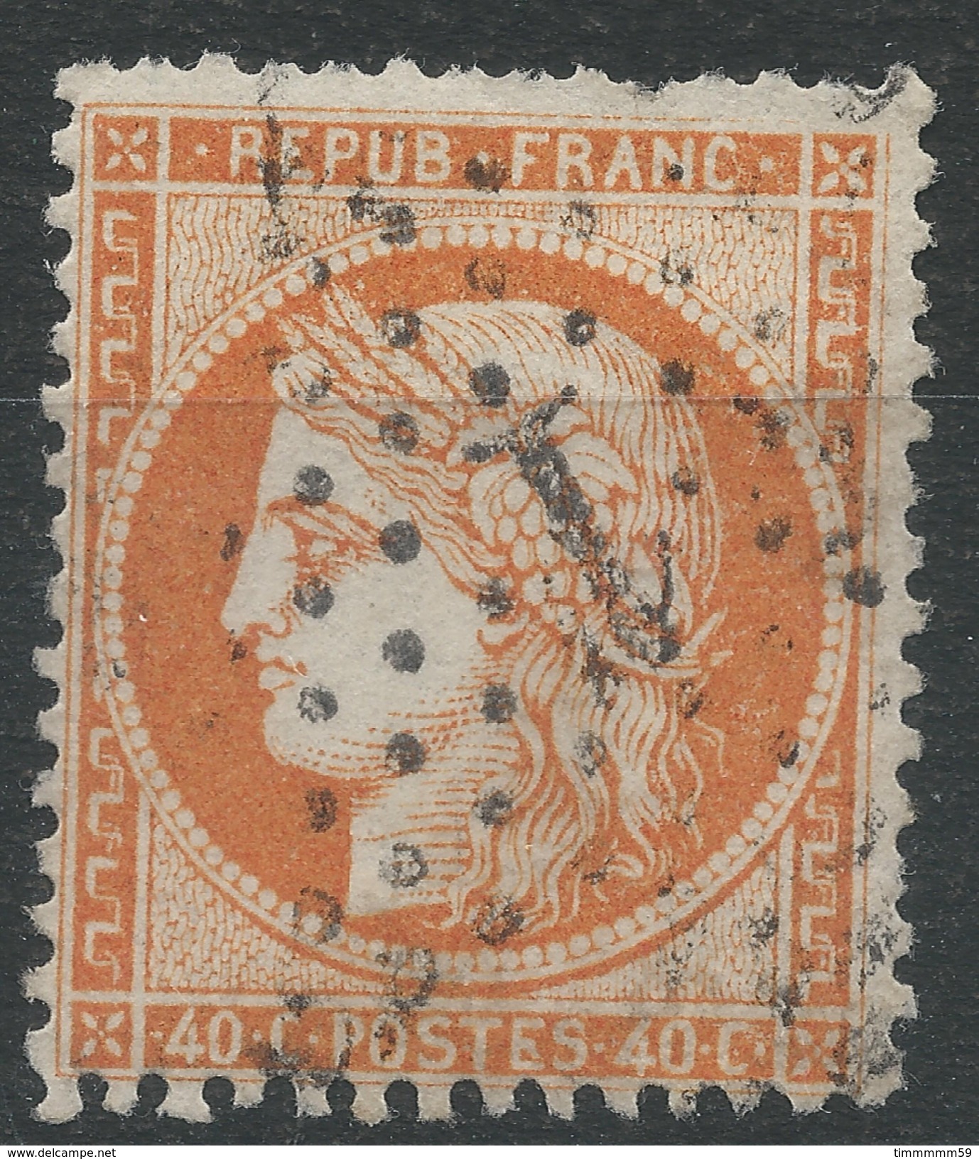 Lot N°33631   Variété/n°38, Oblit étoile Chiffrée 1 De PARIS (Pl De La Bourse), Filet NORD - 1870 Siege Of Paris