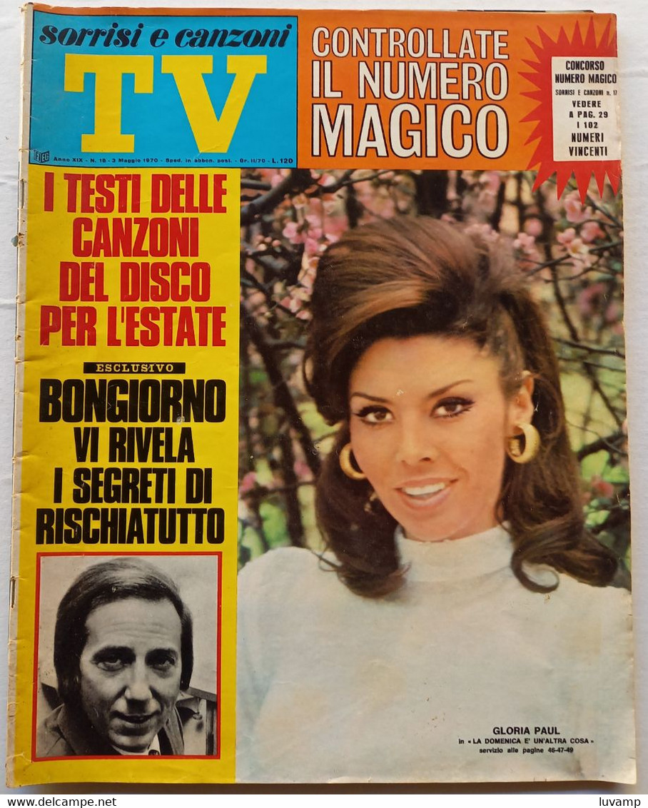 SORRISI CANZONI TV  N. 18 DEL   3 MAGGIO 1970 ( CART 54) - Televisione