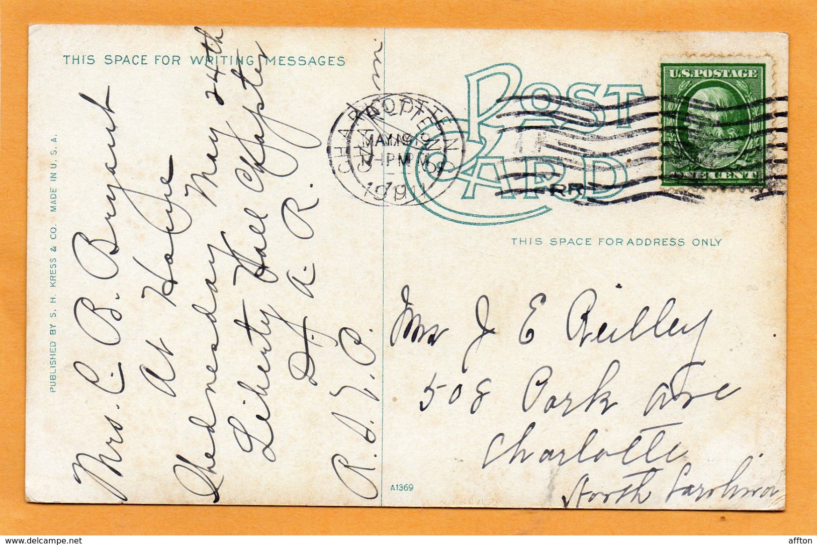 Charlotte NC 1911 Postcard - Charlotte