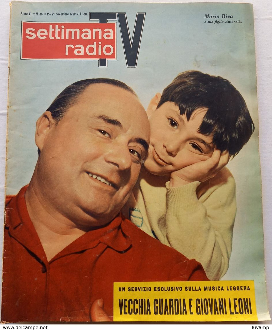 SETTIMANA RADIO TV  N. 46 DEL   15/21 NOVEMBRE 1959 (CART 54) - Télévision